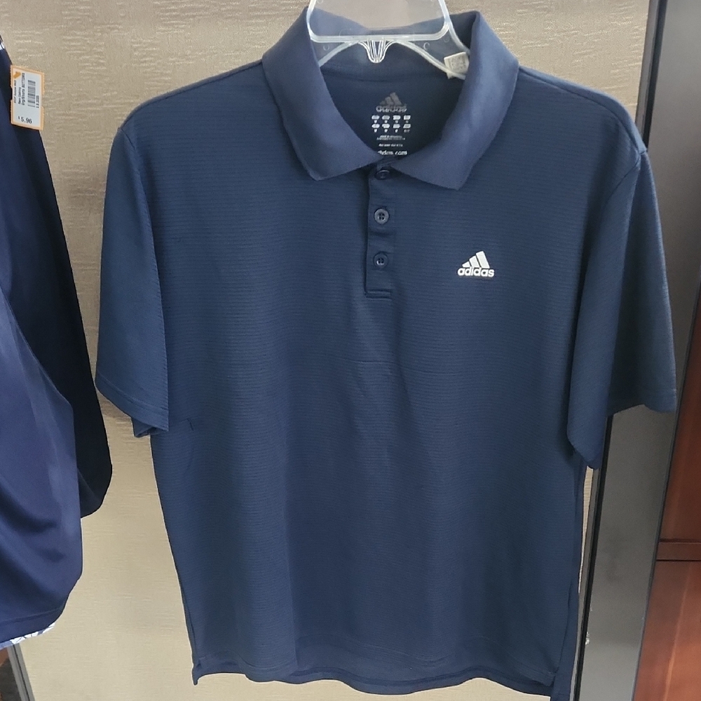 Adidas Men's Dark Blue Polo Shirt